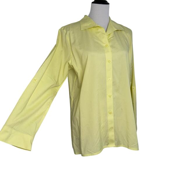 Chico’s Button Up Tunic Sunshine Yellow Sz L (Chico Sz 2) - Picture 1 of 9